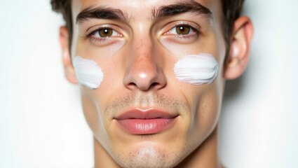 Man Applying Face Cream