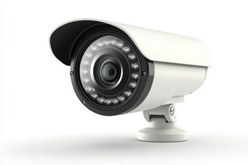 Surveillance Camera on White Background