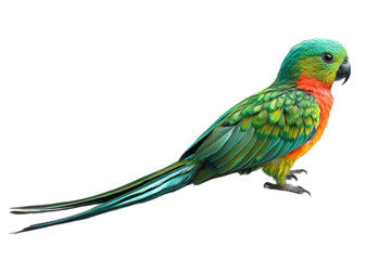 Obraz premium Vibrant Parrot with Colorful Plumage on Transparent Background