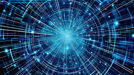 Fototapeta premium The Alluring Allure of a Captivating Blue Line - Segment Technology Background