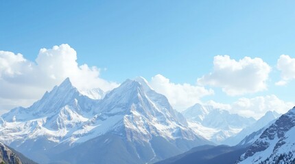 Fototapeta premium Stunning Snow-Capped Mountain Landscape