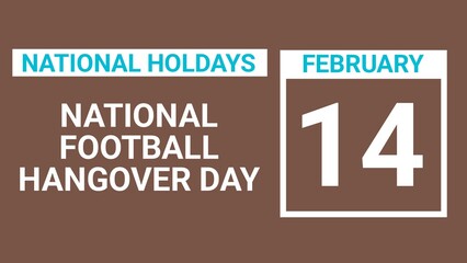 National Football Hangover Day web banner design illustration 