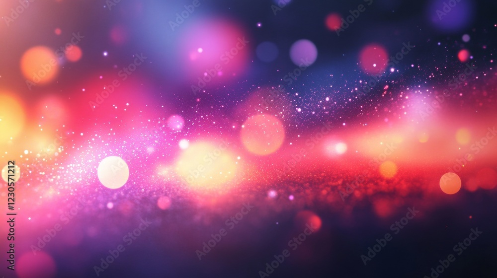Poster abstract bokeh background with vibrant colors