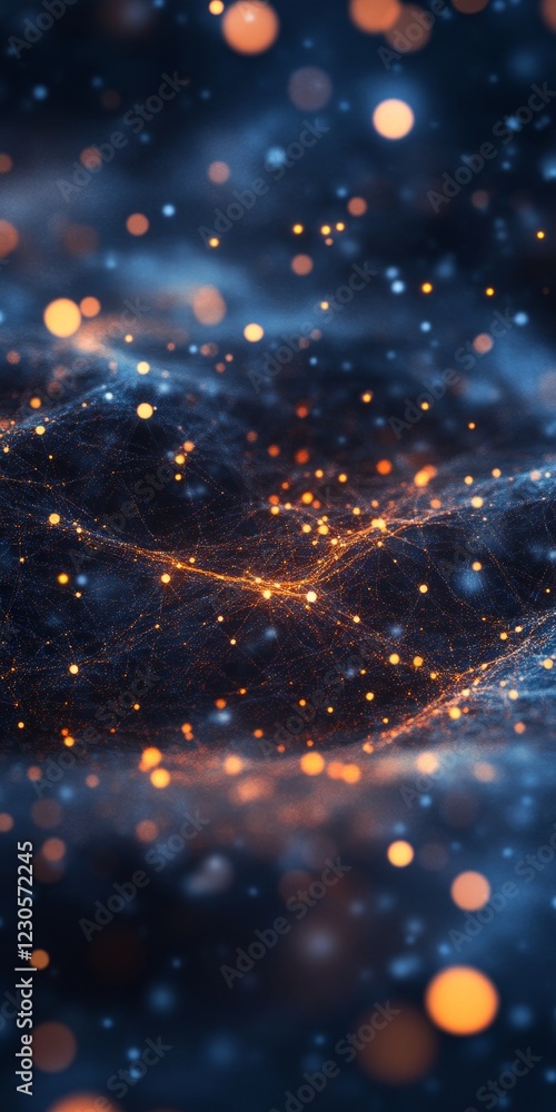 Aufkleber captivating abstract technology art with dazzling glows and vibrant digital patterns