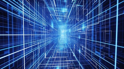 Obraz premium The Alluring Allure of a Captivating Blue Line - Segment Technology Background