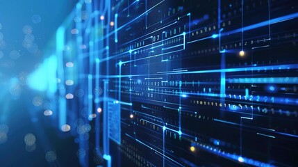 Obraz premium The Alluring Allure of a Captivating Blue Line - Segment Technology Background