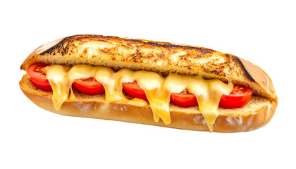 Toasted Sandwich with Melty Cheese and Fresh Tomato