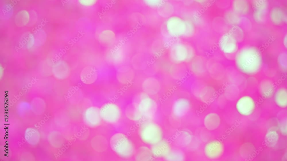 Poster soft dreamy pink sparkling bokeh style background moving around