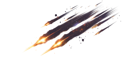 Trail of Cosmic Meteors