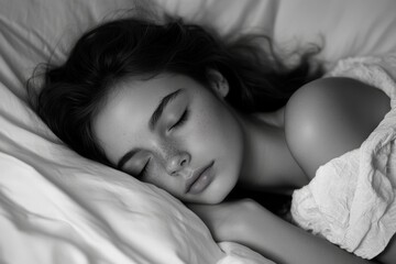 Obraz premium Peaceful Sleep in Black and White