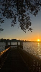 Obraz premium sunset on the pier