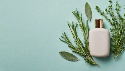 Herbal Body Wash Bottle with Herbs