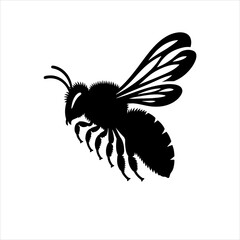 Vector  honey bee silhouette