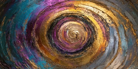 Abstract spiral artwork with vibrant colors, suitable for decor, branding, and artistic projects.