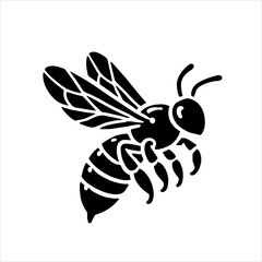Vector  honey bee silhouette