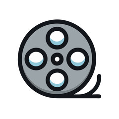 movie reel icon design
