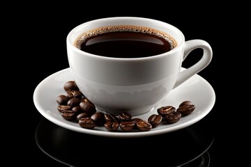 Cup of Coffee with Beans