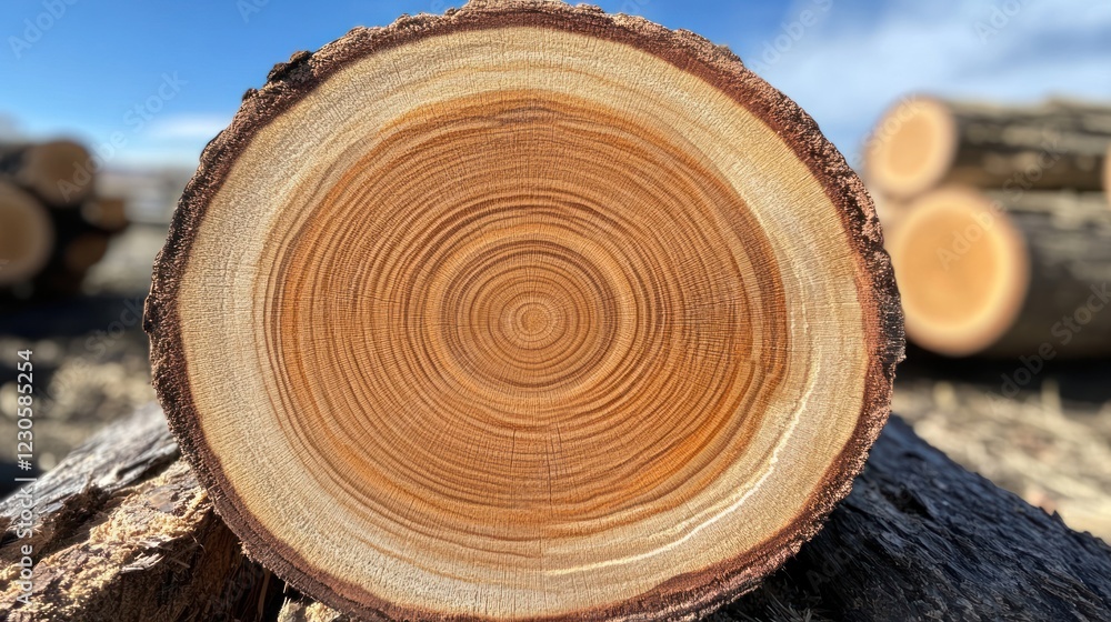 Poster tree trunk cross section showing growth rings