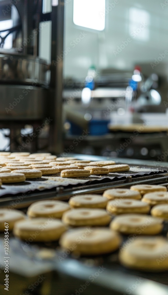 Poster automated bakery production line in hygienic environment for efficient food processing