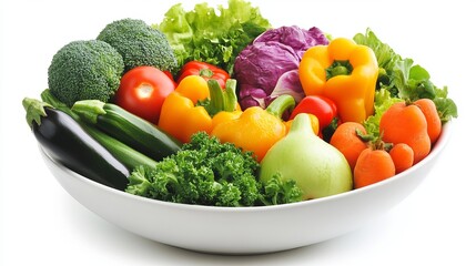 A bowl of fresh and healthy organic vegetables.
