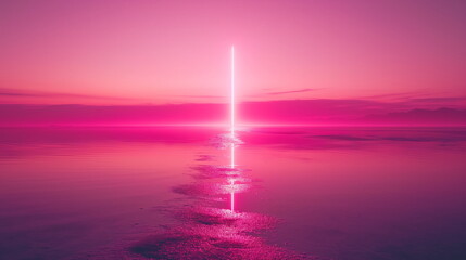 A brightly glowing UFO flying saucer illuminates t_003