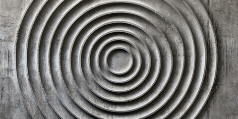 Fototapeta premium Abstract circular patterns in concrete, suitable for modern architecture, interior design, and artistic projects.
