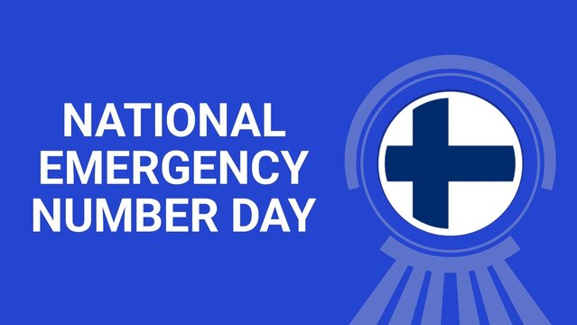 National LaNational Emergency Number Day web banner design illustration 