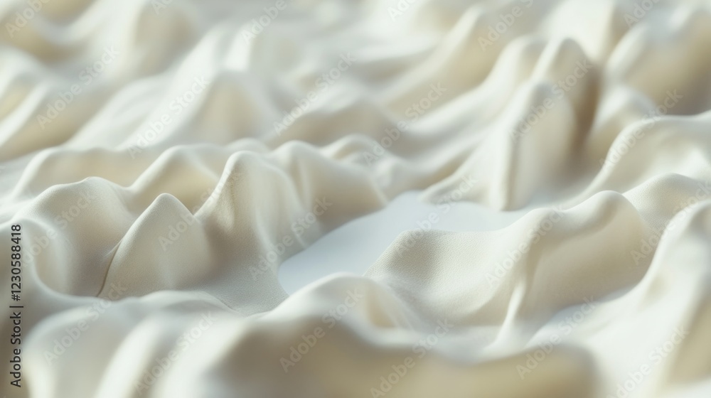 Poster abstract white textured surface with wave-like patterns.