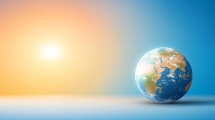 Beautiful view of the Earth against a vibrant sunrise, symbolizing hope and new beginnings