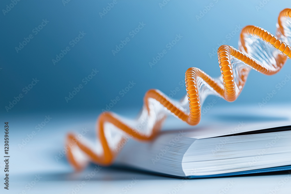 Poster spiral notebook with orange binding on a blue background showcasing textured surface
