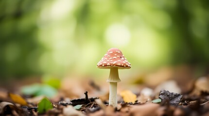 Beautiful mushroom in the forest 