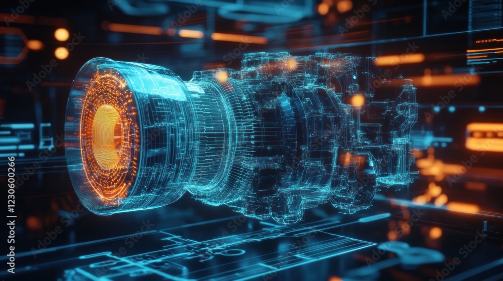 Poster Digital Hologram of a Complex Camera Lens System