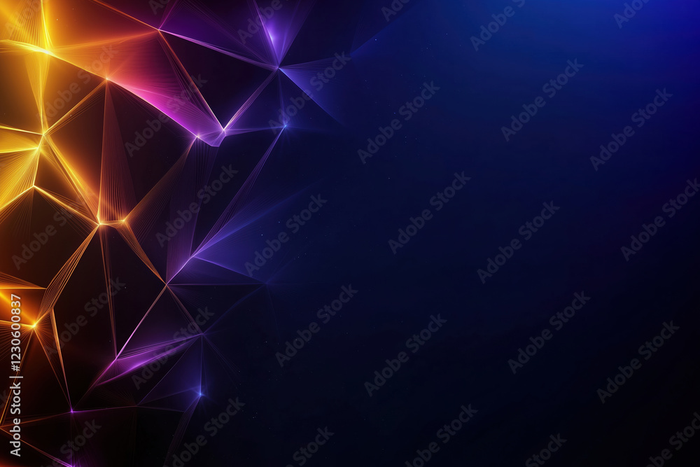 Poster colorful geometric patterns create an abstract visual experience in digital art design