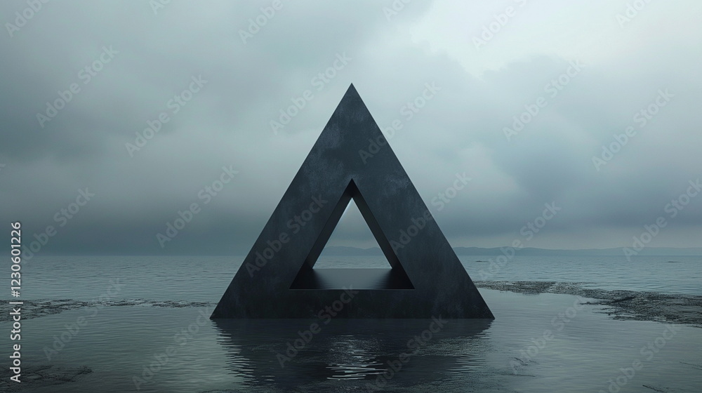 Poster clean and perfectly symmetrical shape in the form _004