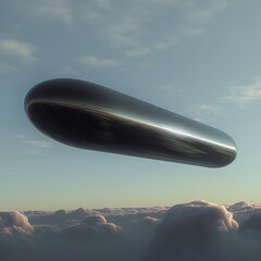 Fototapeta premium httpss.mj.runK-Ls7Jz6h6M UFO a huge flying long cy_018