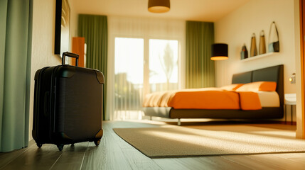 Serene modern hotel room