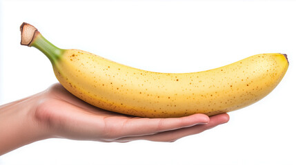 Hand holding large banana concept