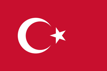 Flag of Turkey Vector illustration