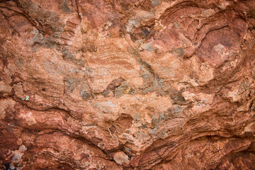 Sandstone Texture and Erosion at Zion National Park Eye Level View