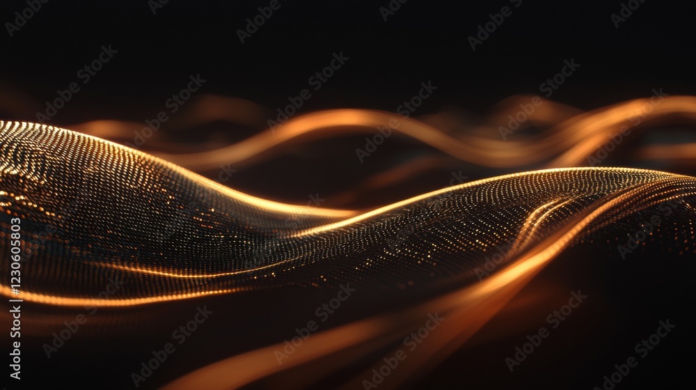 Poster abstract digital art piece that appears to be a close-up of a wave-like pattern.