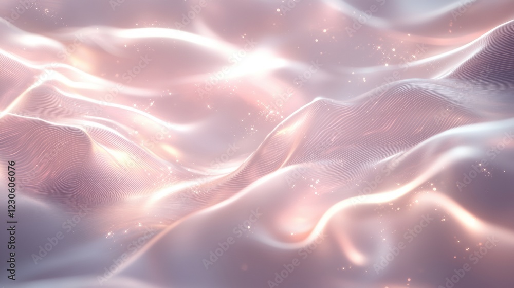 Aufkleber Abstract digital art piece that appears to be a close-up of a wave-like pattern. the wave is made up of thin, wavy lines that create a sense of movement and depth.