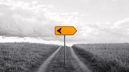 Road sign indicating directions.