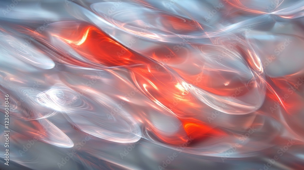 Poster abstract digital art piece that appears to be a close-up of a wave or a wave-like pattern. the color