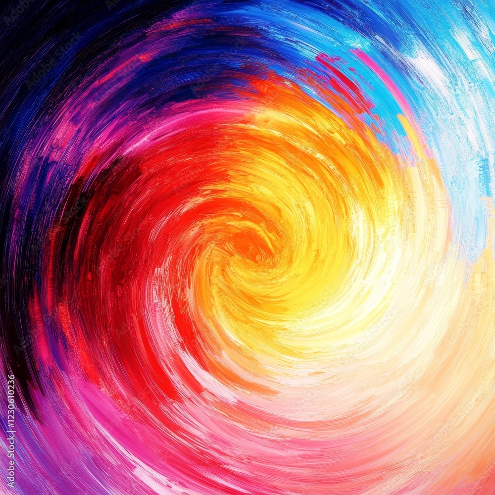 Aufkleber dynamic abstract swirl of colors evoking emotion and energy in a vivid display