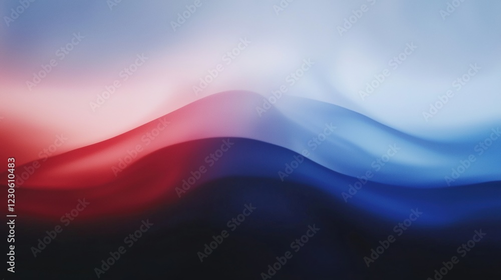 Aufkleber abstract background with a wave-like pattern. the wave is made up of three colors - red, blue, and w