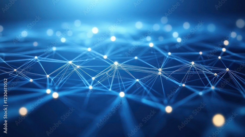 Poster abstract network digital connections illuminated