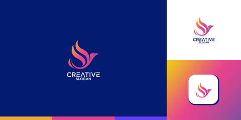 bird logo design vector
