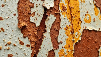 Rusty Metal Texture with Flaking Paint