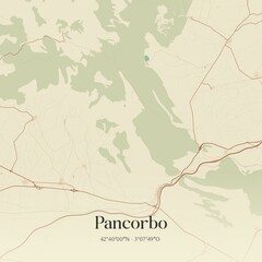 Obraz premium Retro Spanish map of Pancorbo, Castilla y Le�n. Vintage street map.