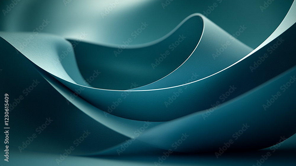 Poster abstract digital wireframe loop on a dark blue background illustrating a tech concept with a creativ